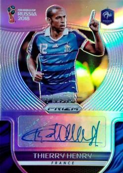 2018 Panini Prizm FIFA World Cup - Signatures Prizms Silver #S-TH Thierry Henry Front
