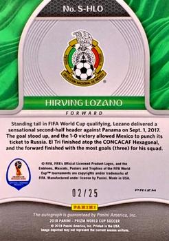 2018 Panini Prizm FIFA World Cup - Signatures Prizms Silver #S-HLO Hirving Lozano Back