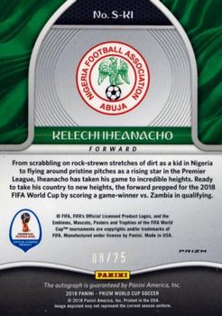 2018 Panini Prizm FIFA World Cup - Signatures Prizms Silver #S-KI Kelechi Iheanacho Back