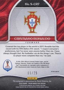 2018 Panini Prizm FIFA World Cup - Signatures Prizms Silver #S-CR7 Cristiano Ronaldo Back