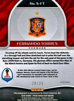 2018 Panini Prizm FIFA World Cup - Signatures Prizms Silver #S-FT Fernando Torres Back