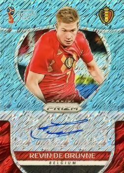 2018 Panini Prizm FIFA World Cup - Signatures Prizms Blue Shimmer #S-KDB Kevin De Bruyne Front