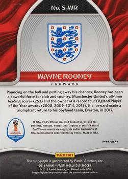 2018 Panini Prizm FIFA World Cup - Signatures Prizms Blue Shimmer #S-WR Wayne Rooney Back