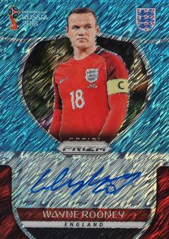 2018 Panini Prizm FIFA World Cup - Signatures Prizms Blue Shimmer #S-WR Wayne Rooney Front