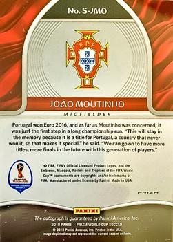 2018 Panini Prizm FIFA World Cup - Signatures Prizms Blue Shimmer #S-JMO Joao Moutinho Back