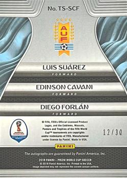 2018 Panini Prizm FIFA World Cup - Trio Signatures #TS-SCF Luis Suarez / Edinson Cavani / Diego Forlan Back