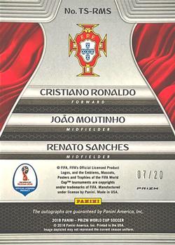 2018 Panini Prizm FIFA World Cup - Trio Signatures Prizms Silver #TS-RMS Cristiano Ronaldo / Joao Moutinho / Renato Sanches Back