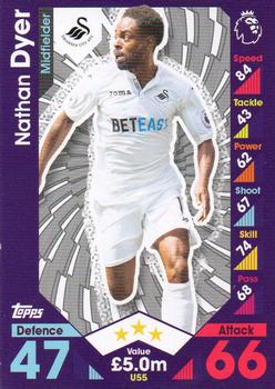 2016-17 Topps Match Attax Premier League Extra #U55 Nathan Dyer Front