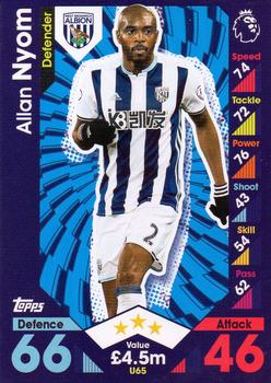 2016-17 Topps Match Attax Premier League Extra #U65 Allan Nyom Front