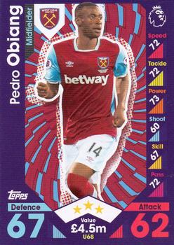 2016-17 Topps Match Attax Premier League Extra #U68 Pedro Obiang Front