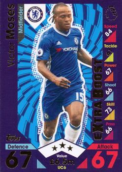2016-17 Topps Match Attax Premier League Extra - Update Card - Extra Boost #UC6 Victor Moses Front
