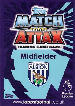 2016-17 Topps Match Attax Premier League Extra - Update Card - Extra Boost #UC31 Nacer Chadli Back