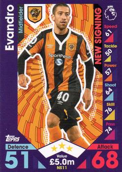 2016-17 Topps Match Attax Premier League Extra - New Signing #NS11 Evandro Front