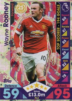 Match Attax 2016/17 Premier League Player Legends PL2 Wayne Rooney
