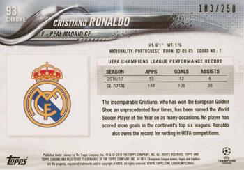 2017-18 Topps Chrome UEFA Champions League - Purple Refractor #93 Cristiano Ronaldo Back