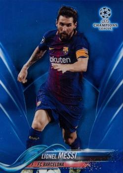 2017-18 Topps Chrome UEFA Champions League - Blue Refractor #1 Lionel Messi Front