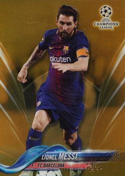 2017-18 Topps Chrome UEFA Champions League - Gold Refractor #1 Lionel Messi Front