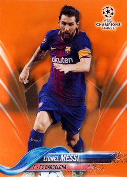 2017-18 Topps Chrome UEFA Champions League - Orange Refractor #1 Lionel Messi Front