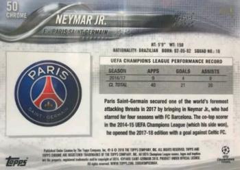 2017-18 Topps Chrome UEFA Champions League - SuperFractor #50 Neymar Jr. Back