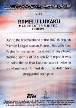 2017-18 Topps Chrome UEFA Champions League - Lightning Strike #LS-RL Romelu Lukaku Back