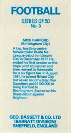 1983-84 Bassett & Co. Soccer #9 Mick Harford Back