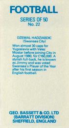 1983-84 Bassett & Co. Soccer #22 Dzemal Hadziabdic Back