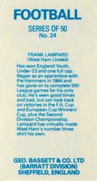 1983-84 Bassett & Co. Soccer #24 Frank Lampard Back