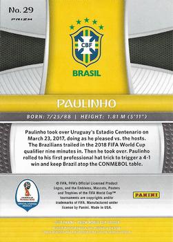 2018 Panini Prizm FIFA World Cup - Silver Prizm #29 Paulinho Back