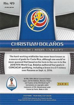 2018 Panini Prizm FIFA World Cup - Silver Prizm #49 Christian Bolanos Back
