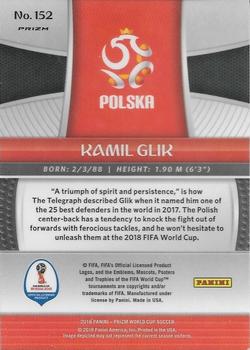 2018 Panini Prizm FIFA World Cup - Silver Prizm #152 Kamil Glik Back