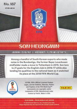 2018 Panini Prizm FIFA World Cup - Silver Prizm #187 Son Heung-min Back