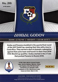 2018 Panini Prizm FIFA World Cup - Silver Prizm #218 Anibal Godoy Back