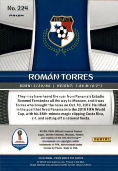 2018 Panini Prizm FIFA World Cup - Silver Prizm #224 Roman Torres Back