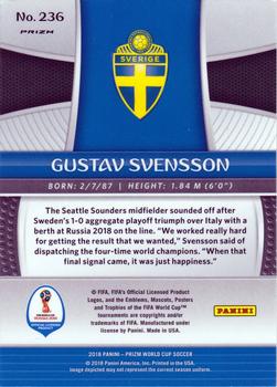 2018 Panini Prizm FIFA World Cup - Silver Prizm #236 Gustav Svensson Back