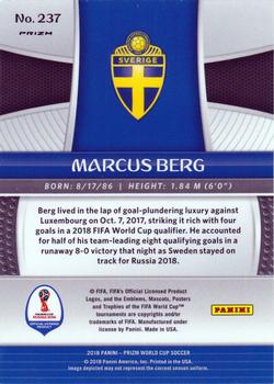 2018 Panini Prizm FIFA World Cup - Silver Prizm #237 Marcus Berg Back