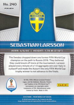 2018 Panini Prizm FIFA World Cup - Silver Prizm #240 Sebastian Larsson Back
