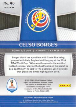 2018 Panini Prizm FIFA World Cup - Hyper Prizm #48 Celso Borges Back