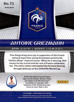 2018 Panini Prizm FIFA World Cup - Hyper Prizm #75 Antoine Griezmann Back
