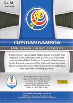 2018 Panini Prizm FIFA World Cup - Lazer Prizm #51 Cristian Gamboa Back