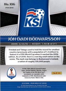 2018 Panini Prizm FIFA World Cup - Mojo Prizm #106 Jon Dadi Bodvarsson Back