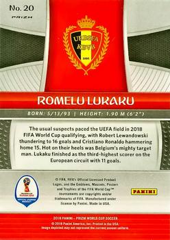 2018 Panini Prizm FIFA World Cup - Red Mosaic Prizm #20 Romelu Lukaku Back