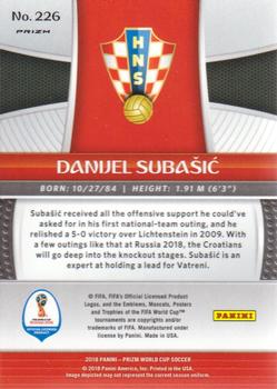 2018 Panini Prizm FIFA World Cup - Black & Gold Wave Prizm #226 Danijel Subasic Back