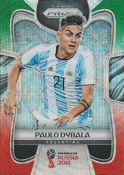 2018 Panini Prizm FIFA World Cup - Green & Orange Wave Prizm #10 Paulo Dybala Front