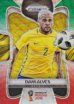 2018 Panini Prizm FIFA World Cup - Green & Orange Wave Prizm #35 Dani Alves Front