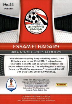 2018 Panini Prizm FIFA World Cup - Green & Orange Wave Prizm #58 Essam El-Hadary Back