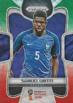 2018 Panini Prizm FIFA World Cup - Green & Orange Wave Prizm #86 Samuel Umtiti Front