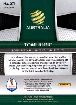 2018 Panini Prizm FIFA World Cup - Green & Orange Wave Prizm #271 Tomi Juric Back