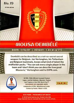 2018 Panini Prizm FIFA World Cup - Red & Blue Wave Prizm #19 Mousa Dembele Back