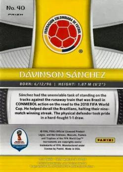 2018 Panini Prizm FIFA World Cup - Red & Blue Wave Prizm #40 Davinson Sánchez Back