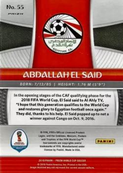 2018 Panini Prizm FIFA World Cup - Red & Blue Wave Prizm #55 Abdallah El Said Back
